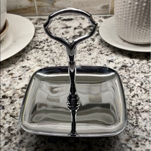 1 tier small silver tray, Perfect for a jewelry /engagement ring holder or gift